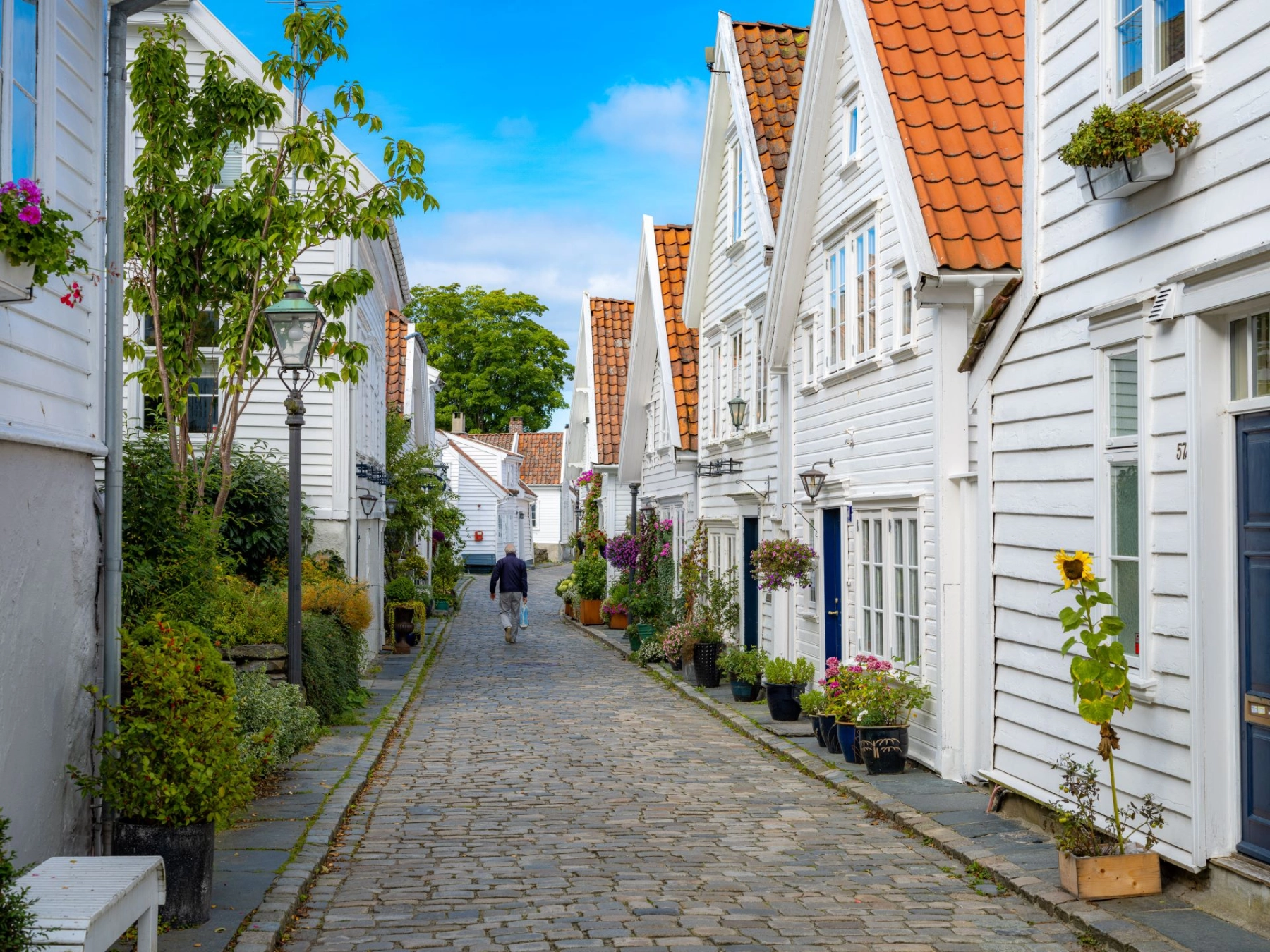Beautiful streets in Old Stavanger. Foto: FotoKnoff, Sven-Erik Knoff, Visit Region Stavanger.