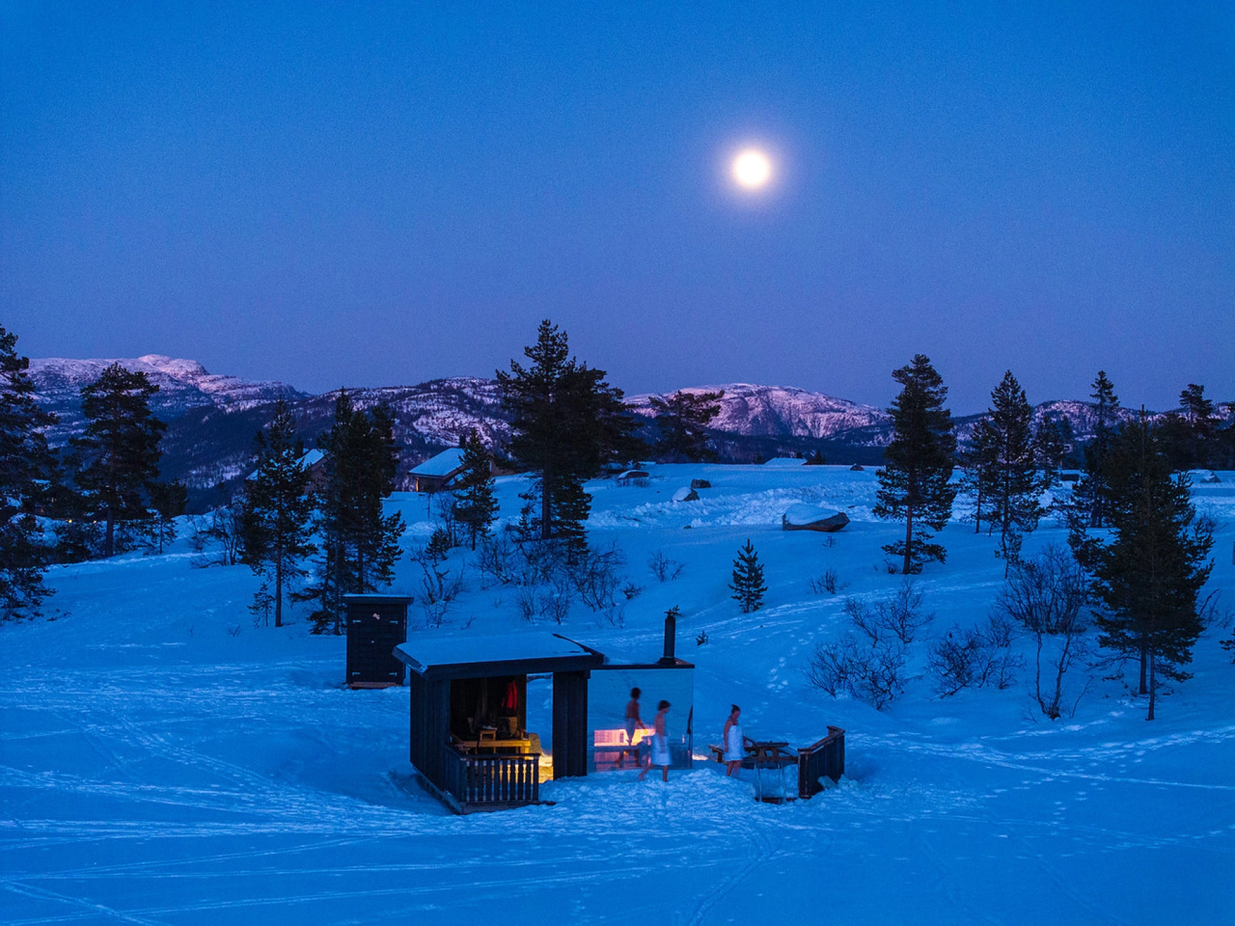 Sauna panorama Vrådal Straand Hotel. Foto: RAISFOTO