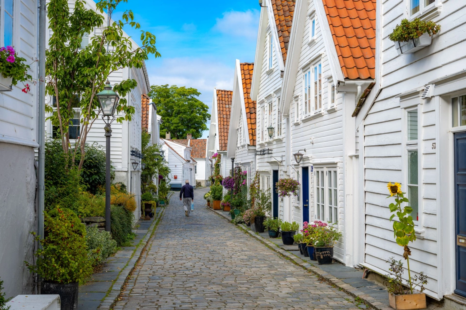 Beautiful streets in Old Stavanger. Foto: FotoKnoff, Sven-Erik Knoff, Visit Region Stavanger.