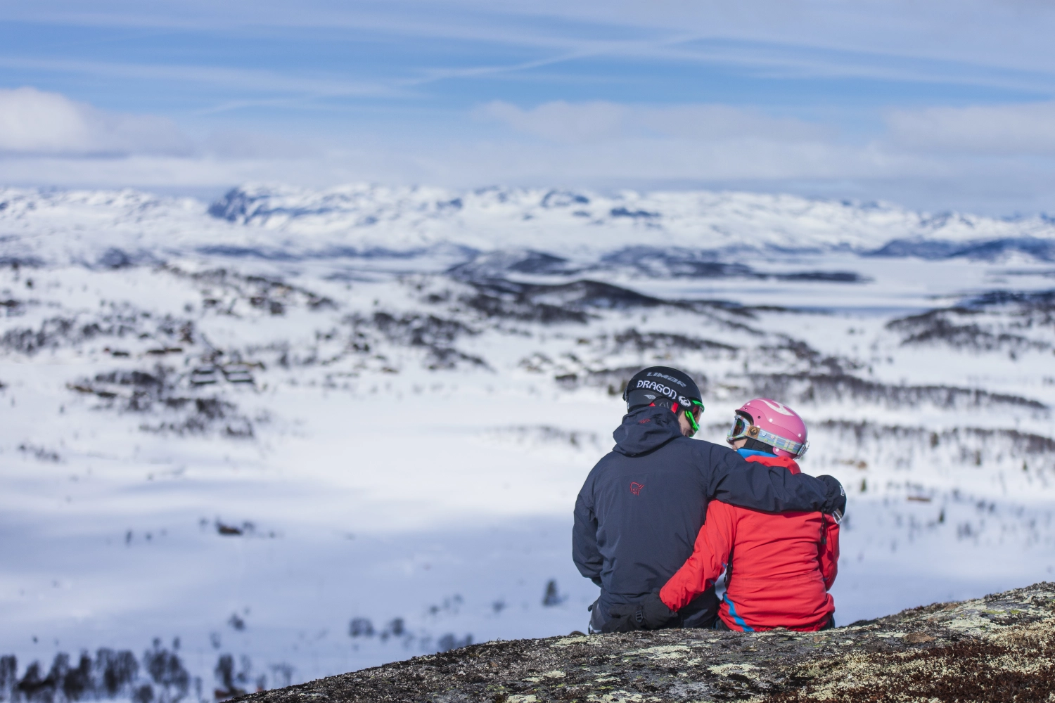 Par på toppen af fjeldet
